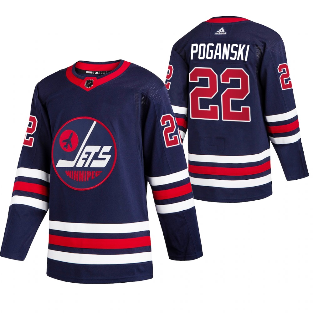 Winnipeg Jets Austin Poganski Blue 2021-22 Third Authentic Jersey