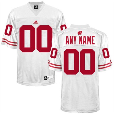 Wisconsin Badgers White Customized Jerseys