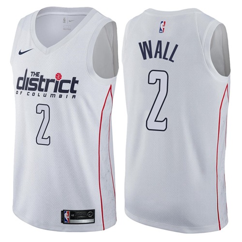 Wizards #2 John Wall White NBA Swingman City Edition Jersey