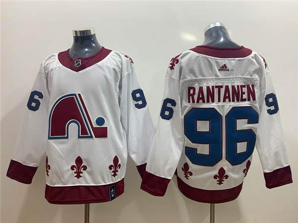 Woemsn Colorado Avalanche #96 Mikko Rantanen Adidas White 2021 Reverse Retro Jersey Stitched