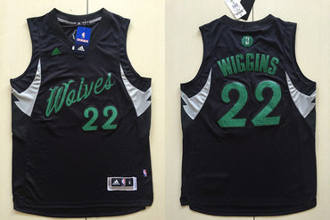 Wolves 22 Andrew Wiggins Black 2016 Christmas Day Swingman Jersey