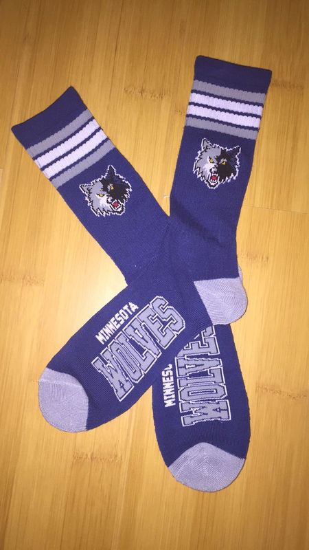 Wolves Team Logo Blue NBA Socks
