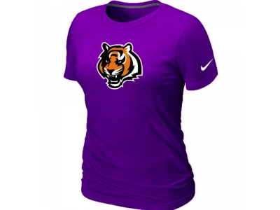 Wome Cincinnati Bengals Tean Logo Purple T-Shirt