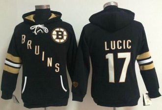 Women''s NHL Boston Bruins #17 Milan Lucic Black Old Time Heidi Hoodie