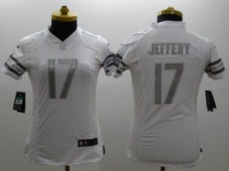 Women''s Nike Bears #17 Alshon Jeffery White Stitched NFL Limited Platinum Jersey