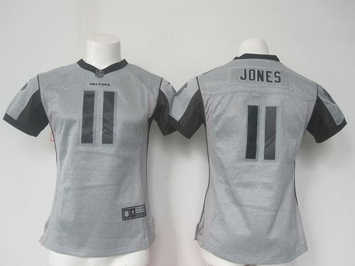 Women's  Nike Falcons #11 Julio Jones Gray Stitched NFL Limited Gridiron Gray Jersey
