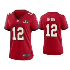 Women's 2021 Tampa Bay Buccaneers #12 Tom Brady Red Super Bowl LIV Red Game Jersey