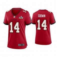 Women's 2021 Tampa Bay Buccaneers #14 Chris Godwin Red Super Bowl LIV Red Game Jersey