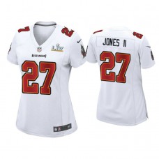 Women's 2021 Tampa Bay Buccaneers #27 Ronald Jones II White Super Bowl LIV White Game Fashion Jersey
