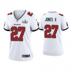 Women's 2021 Tampa Bay Buccaneers #27 Ronald Jones II White Super Bowl LIV White Game Jersey