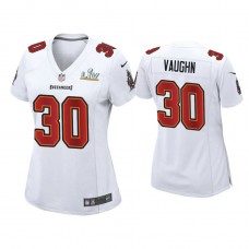 Women's 2021 Tampa Bay Buccaneers #30 Ke'Shawn Vaughn White Super Bowl LIV White Game Fashion Jersey