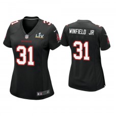 Women's 2021 Tampa Bay Buccaneers #31 Antoine Winfield Jr. Black Super Bowl LIV Black Game Fashion Jersey