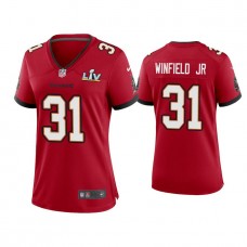 Women's 2021 Tampa Bay Buccaneers #31 Antoine Winfield Jr. Red Super Bowl LIV Red Game Jersey