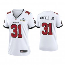 Women's 2021 Tampa Bay Buccaneers #31 Antoine Winfield Jr. White Super Bowl LIV White Game Jersey