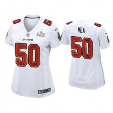 Women's 2021 Tampa Bay Buccaneers #50 Vita Vea White Super Bowl LIV White Game Fashion Jersey