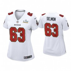 Women's 2021 Tampa Bay Buccaneers #63 Lee Roy Selmon White Super Bowl LIV White Game Fashion Jersey
