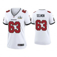 Women's 2021 Tampa Bay Buccaneers #63 Lee Roy Selmon White Super Bowl LIV White Game Jersey