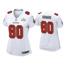 Women's 2021 Tampa Bay Buccaneers #80 O.J. Howard White Super Bowl LIV White Game Fashion Jersey