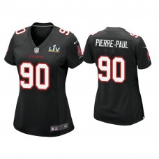 Women's 2021 Tampa Bay Buccaneers #90 Jason Pierre-Paul Black Super Bowl LIV Black Game Fashion Jersey