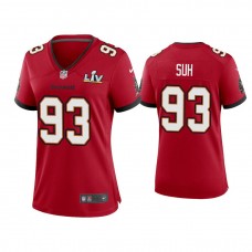 Women's 2021 Tampa Bay Buccaneers #93 Ndamukong Suh Red Super Bowl LIV Red Game Jersey