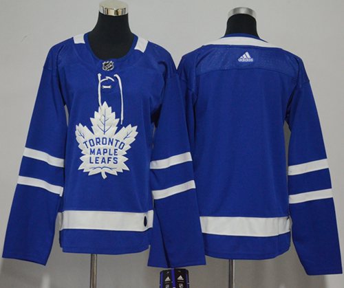 Women's Adidas Maple Leafs Blank Blue Home Authentic Stitched Women's NHL Jersey