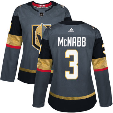 Women's Adidas Vegas Golden Knights #3 Brayden McNabb Gray NHL Jersey