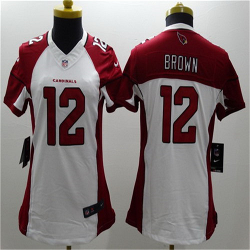 Women's Arizona Cardinals #12 John Brown White Nike Limited Stitched Jersey