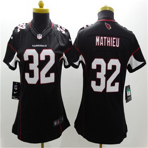 Women's Arizona Cardinals #32 Tyrann Mathieu Black Nike Limited Stitched Jersey