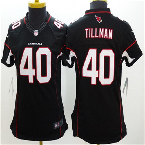 Women's Arizona Cardinals #40 Pat Tillman Black Nik Limited Stitched Jersey