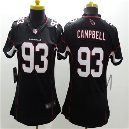 Women's Arizona Cardinals #93 Calais Campbell Black Nike Limited Stitched Jersey