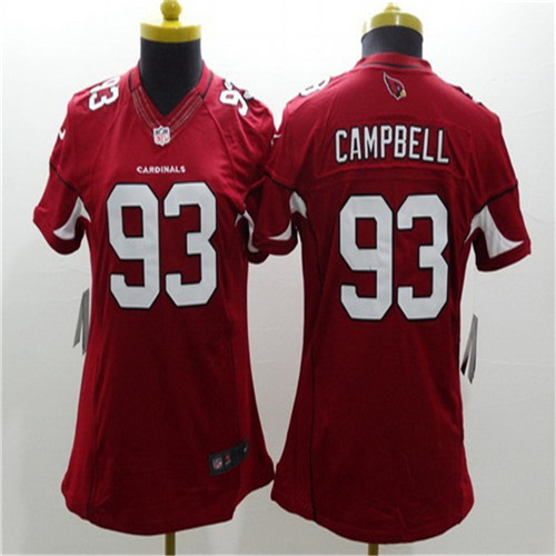 Women's Arizona Cardinals #93 Calais Campbell Red Nike Limited Stitched Jersey