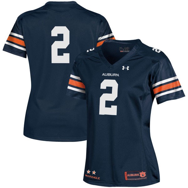 Women's Auburn Tigers # Cam Newton Navy Customized Football Jersey