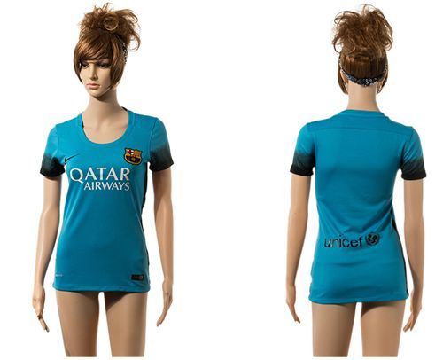 Women's Barcelona Blank Blue Soccer Club Jersey