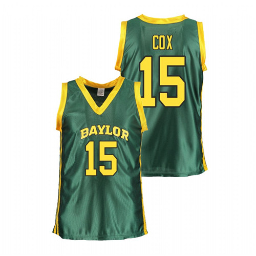 Women's Baylor Bears Green Lauren Cox College Basketball Jersey