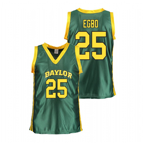 Women's Baylor Bears Green Queen Egbo College Basketball Jersey