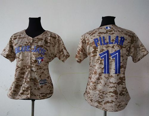 Women's Blue Jays #11 Kevin Pillar Camo Fashion Stitched MLB Jersey