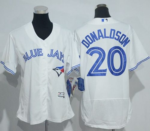 Women's Blue Jays #20 Josh Donaldson White Flexbase Authentic Stitched MLB Jersey