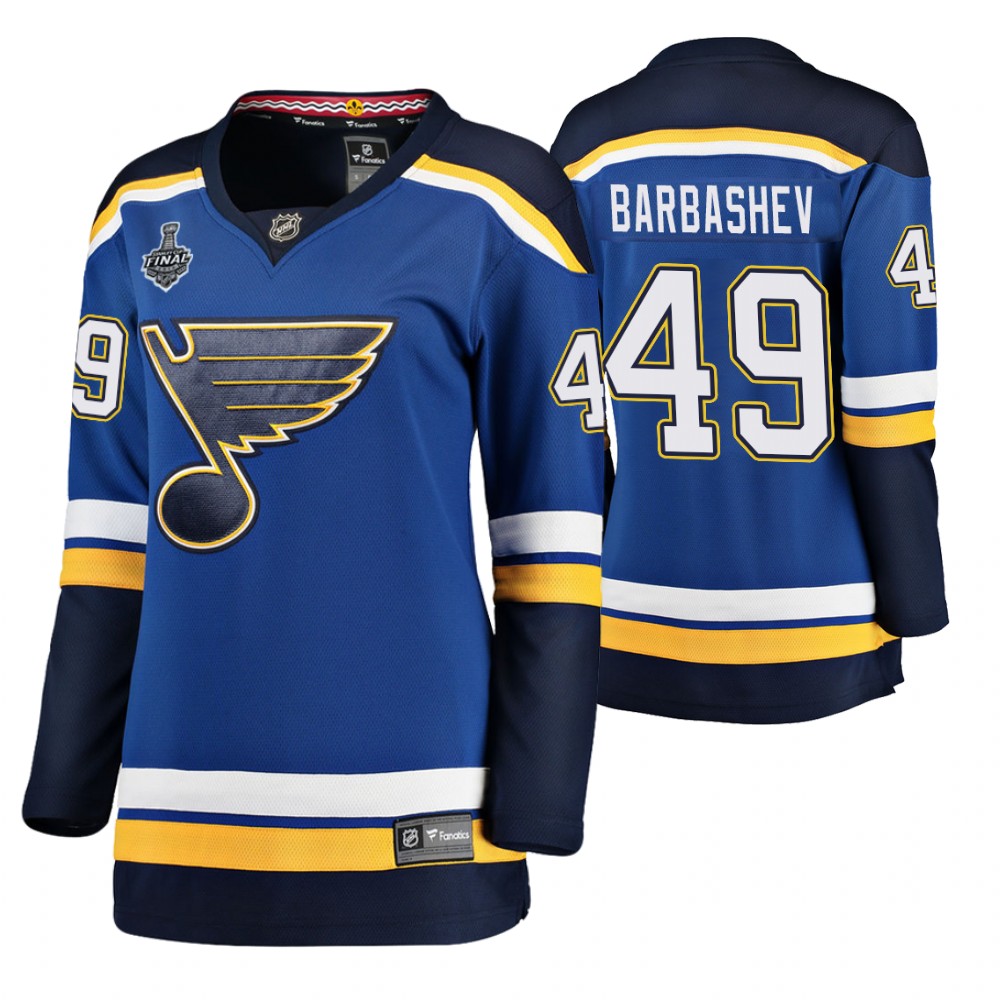 Women's Blues #49 Ivan Barbashev Stanley Cup Final Home Jersey