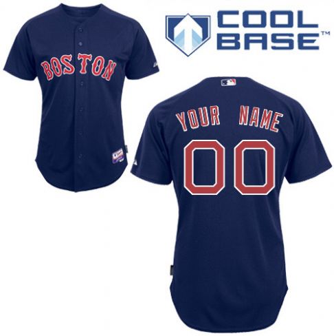 Women's Boston Red Sox Navy Blue Customized Jersey