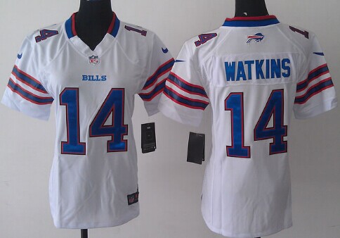 Women's Buffalo Bills #14 Sammy Watkins White Nik Limited Jersey