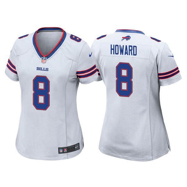 Women's Buffalo Bills #8 O. J. Howard Nike White Away Limited Jersey