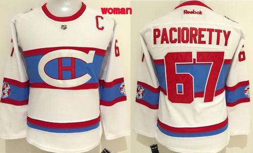Women's Canadiens #67 Max Pacioretty White 2016 Winter Classic Stitched NHL Jersey