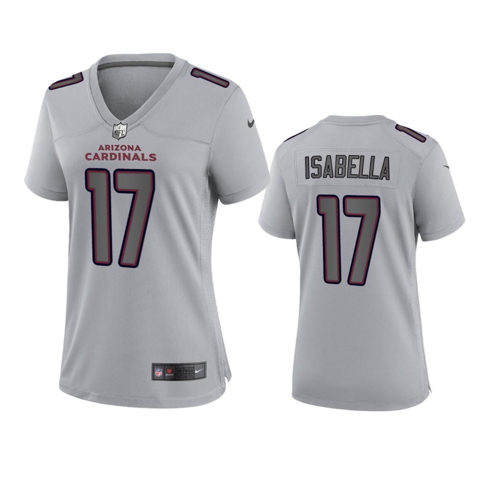 Women's Cardinals Gray Andy Isabella Atmosphere Fashion Game Jersey