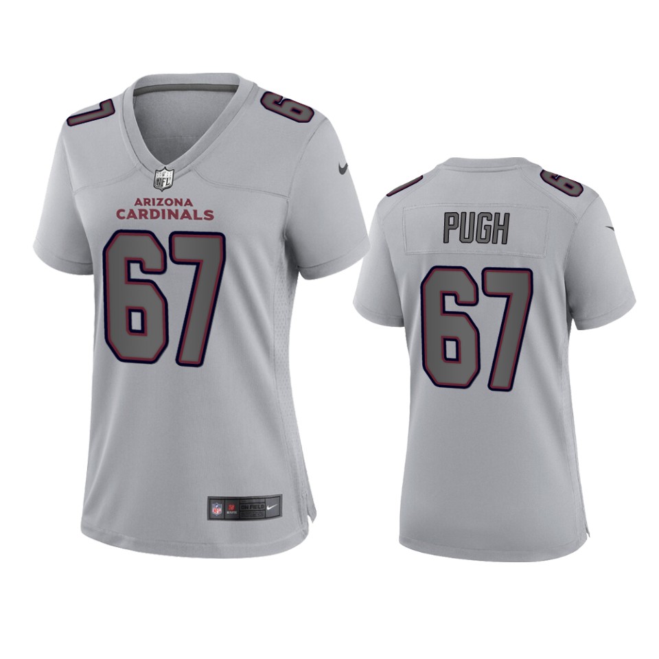 Women's Cardinals Gray Justin Pugh Atmosphere Fashion Game Jersey