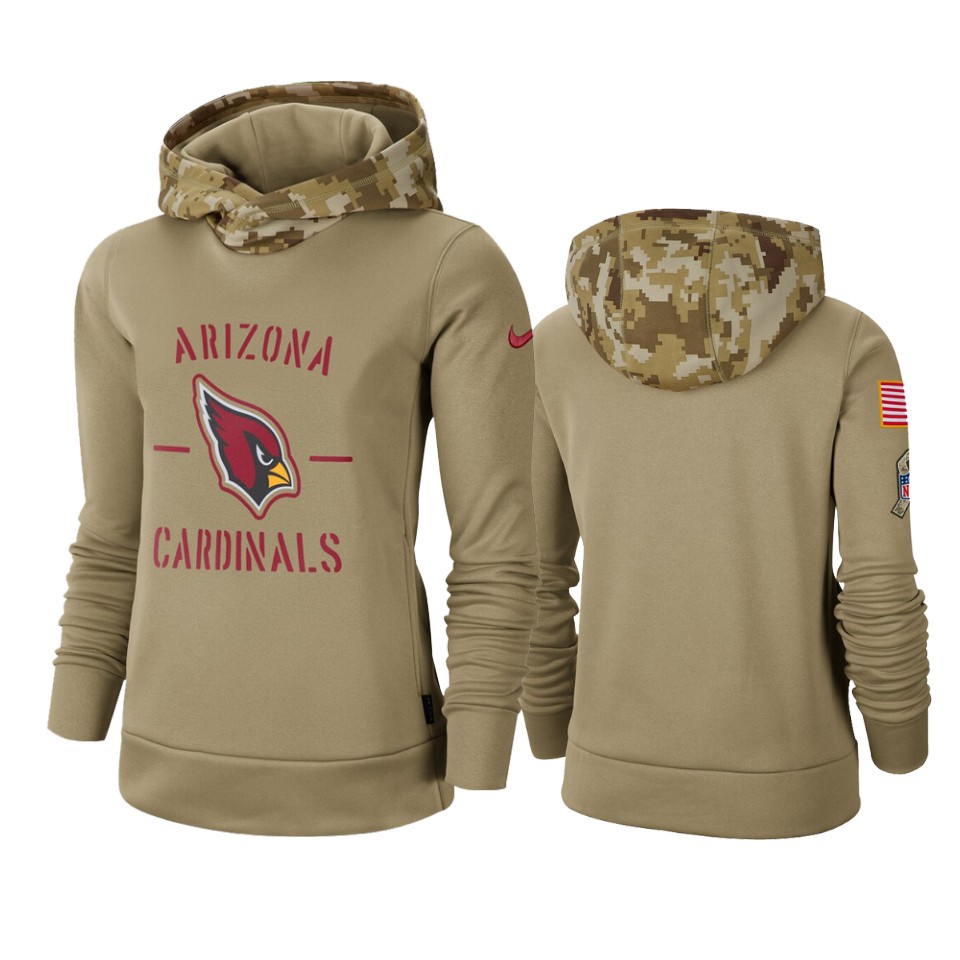 Women's Cardinals Khaki 2019 Salute to Service Therma Hoodie