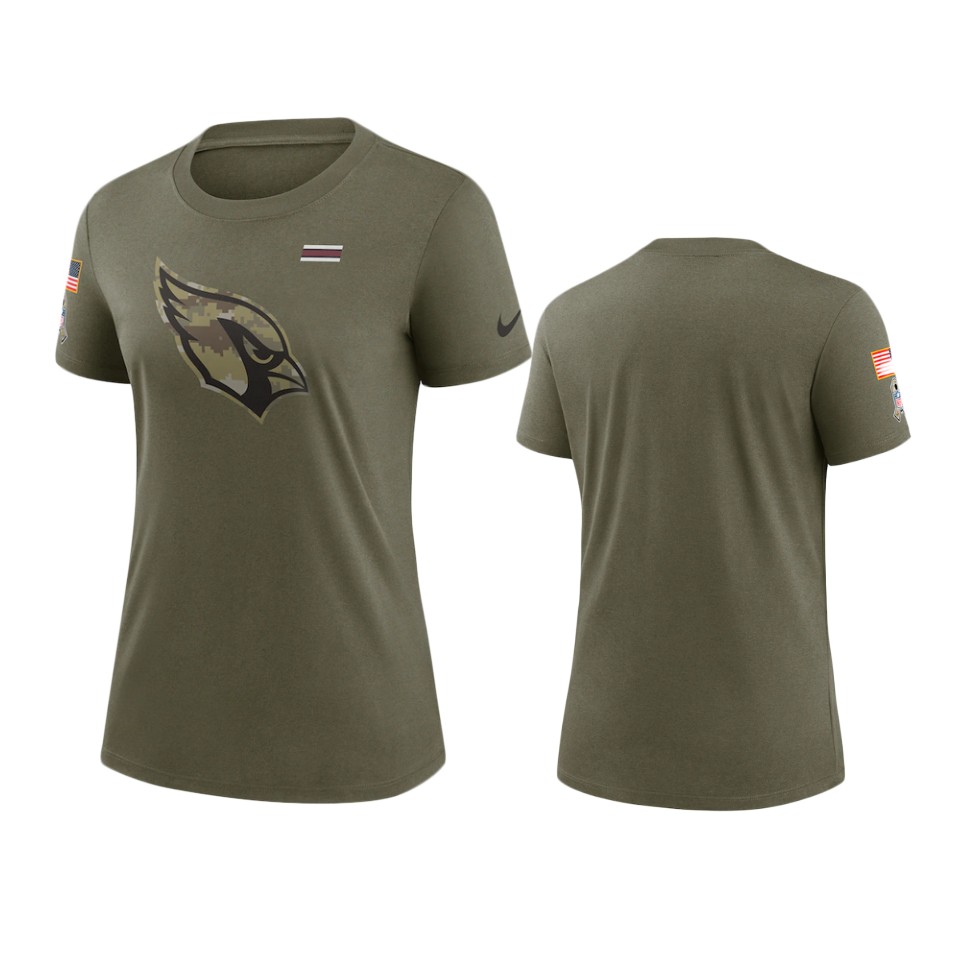 Women's Cardinals Olive 2021 Salute To Service T-Shirt