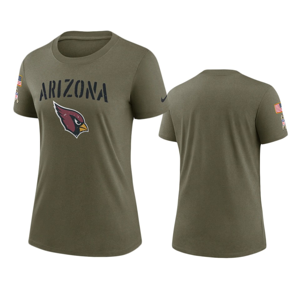 Women's Cardinals Olive 2022 Salute To Service T-Shirt