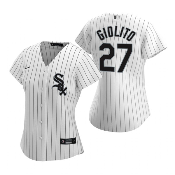 Women's Chicago White Sox #27 Lucas Giolito Nike White Home Jersey