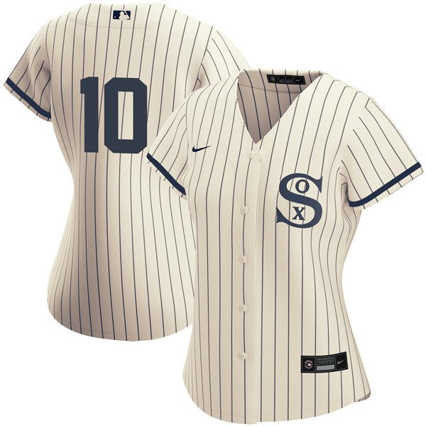 Women's Chicago White Sox Field of Dreams #10 Yoan Moncada Cream Jersey
