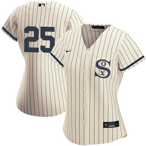 Women's Chicago White Sox Field of Dreams #25 Andrew Vaughn Cream Jersey